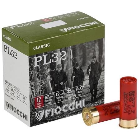 12/67 - Fiocchi Schrotpatronen Hase 32g, No.2 (3.5mm)