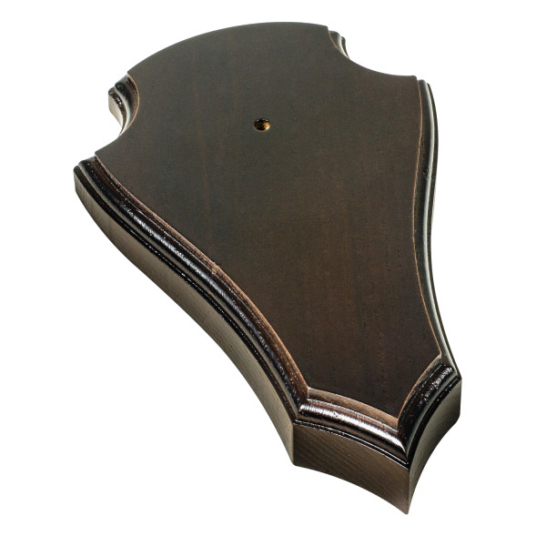 Wappenschild, keilförmig für Gemstrophäen, 20x12cm , dunkel.