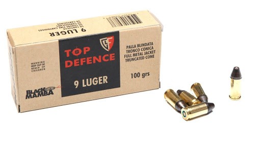 9mm Luger - Fiocchi Black Mamba FMJTC 100grs